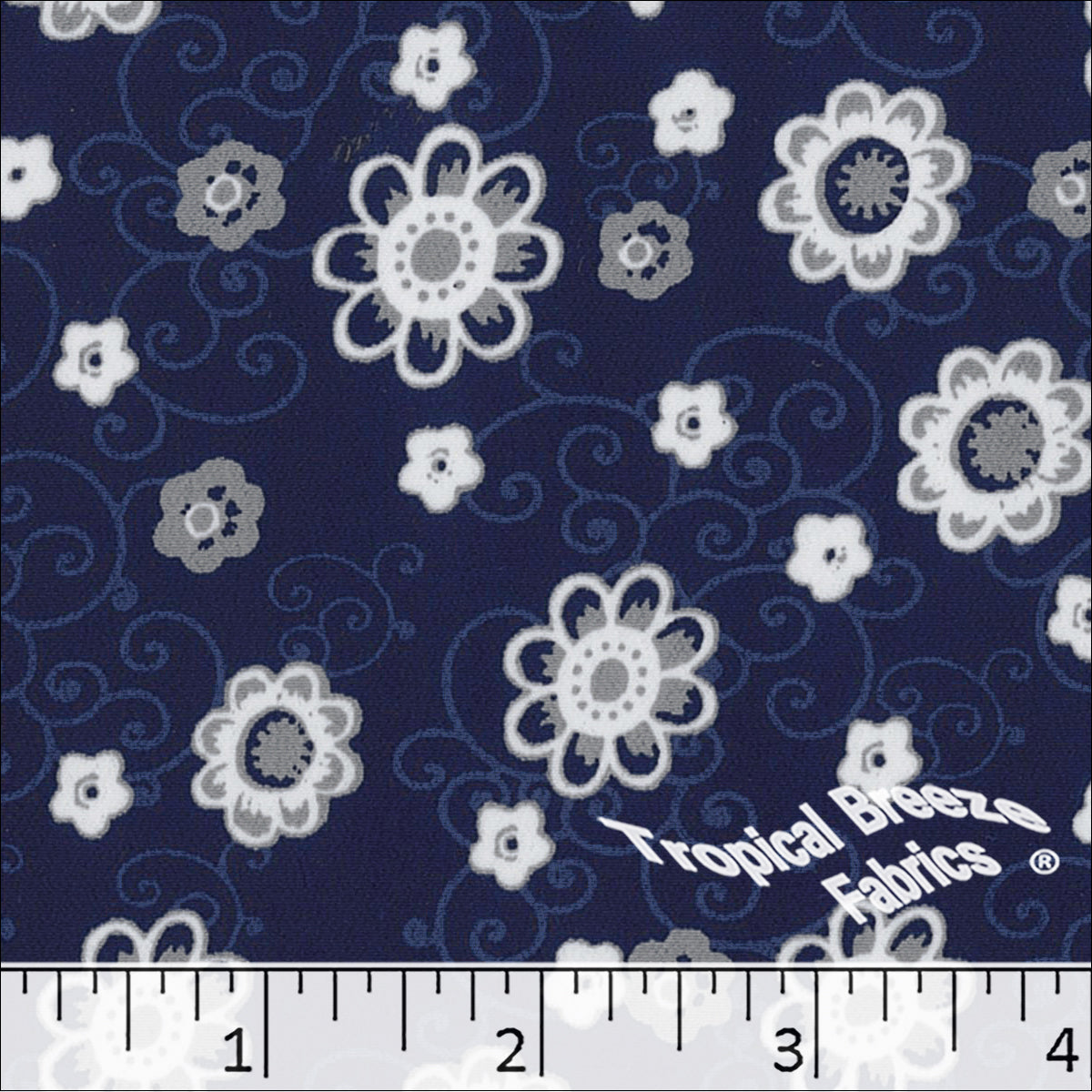 Tropical Breeze Fabric Yoryu Blossom Print Polyester Fabric 048312