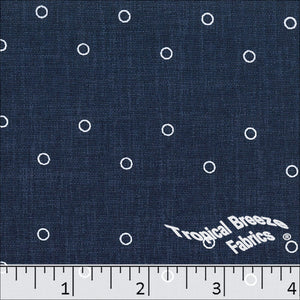 Navy, 100% Polyester Bubble Print Fabric 04542