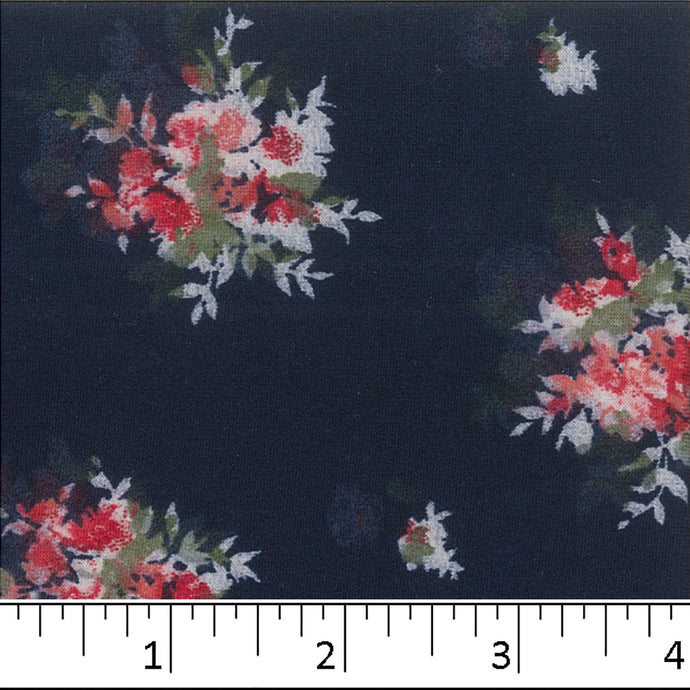 Double Brushed Floral Print Fabric S110