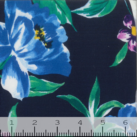 Double Brushed Large Floral Print Fabric 13219
