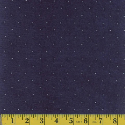 navy, Velvet Glimmer Fabric 1438