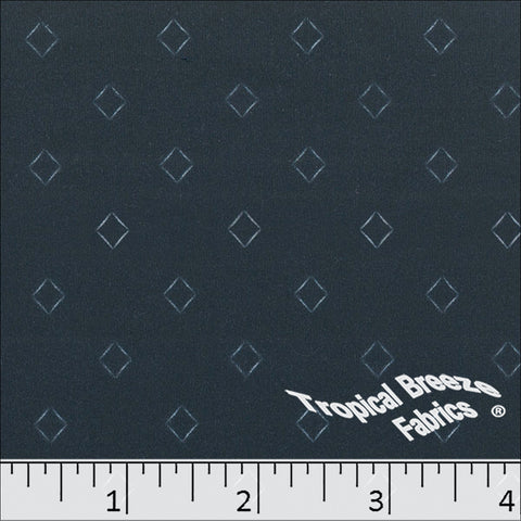 navy, Double Brushed Diamond Print Knit Fabric 572620