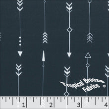 Navy, Double Brushed Knit Arrow Print Fabric 32949