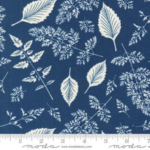 Field of Flowers Collection Leaf Print Cotton Fabric 3315 navy