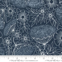 Field of Flowers Collection Queen Annes Lace Cotton Fabric 3314 navy
