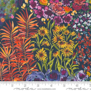 Floribunda Collection Watercolor Florals Cotton Fabric 39801 navy