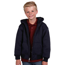 Navy Youth Sherpa Lined Fleece Hoodie K1179