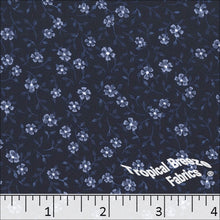 Koshibo Floral Print Polyester Dress Fabric 048334 navy