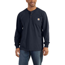 NVY Carhartt Men's Henley Long Sleeve T-Shirt K128