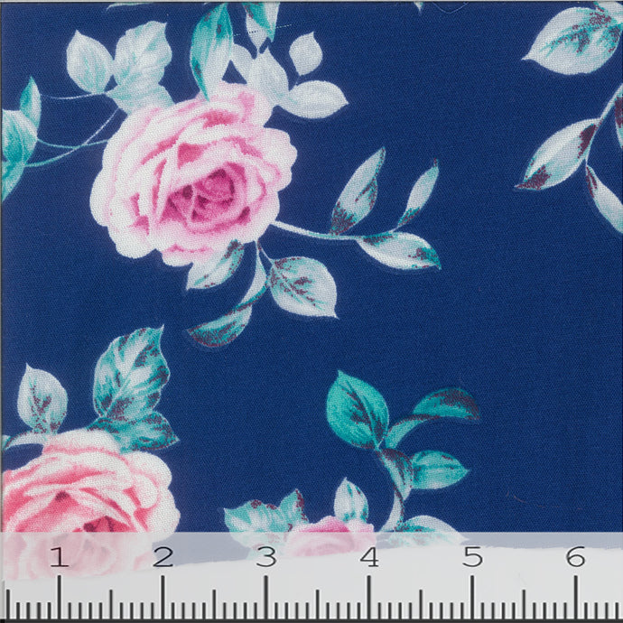 navy, Nicole Polyester Fabric FA1358