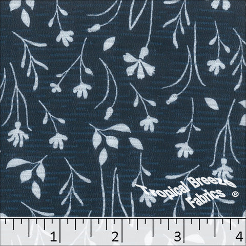 navy, Rebecca Floral Knit Print Dress Fabric 573517