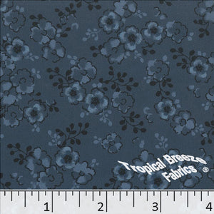 navy, navy, Silk Mist Print Polyester Fabric 042515