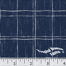 Navy, Standard Weave Plaid Poly Cotton Dress Fabric 6204