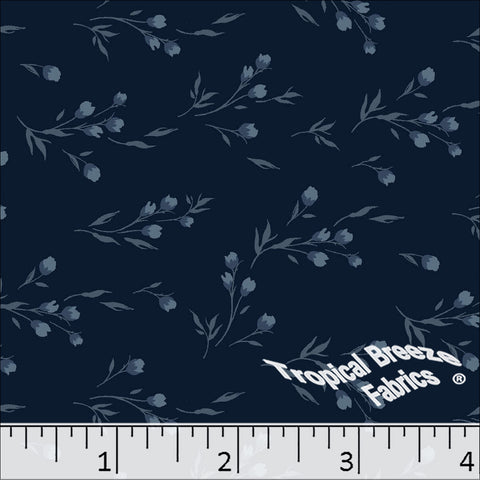 navy, Standard Weave Poly Cotton Dress Fabric 6273