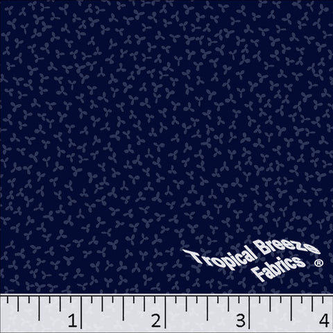 Standard Weave Tiny Print Poly Cotton Fabric Navy