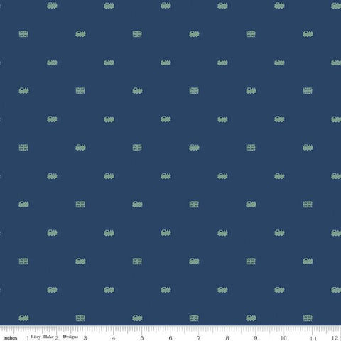 navy, Thomas and Friends Collection Dots Cotton Fabric CD17013
