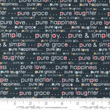 Vintage Collection Text and Words Cotton Fabric 55651 navy