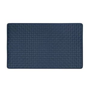 Navy Woven-Embossed Anti-Fatigue Mat