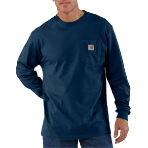 navy, Men's Big and Tall Long-Sleeved T-Shirt K126