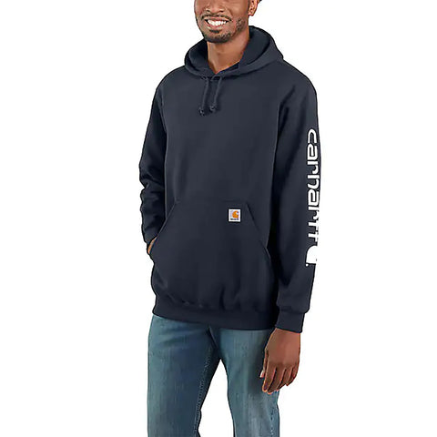 navy, Men's Big and Tall Midweight Logo Hoodie K288