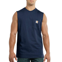 Navy sleeveless t-shirt