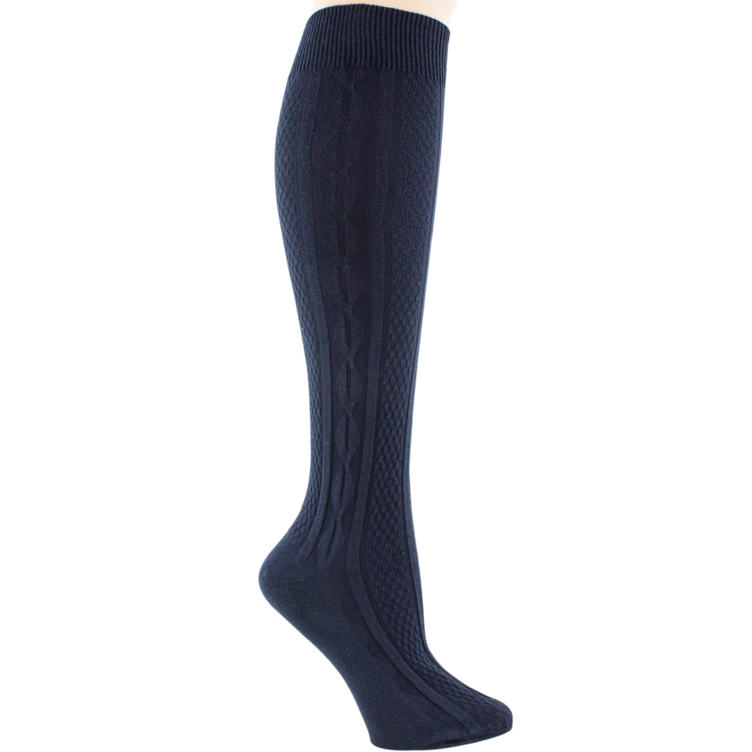 Navy knee sock