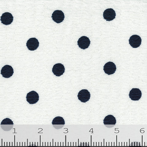 navy, Tanisha Polka Dot Print Fabric FA166