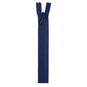 Navy invisible zipper