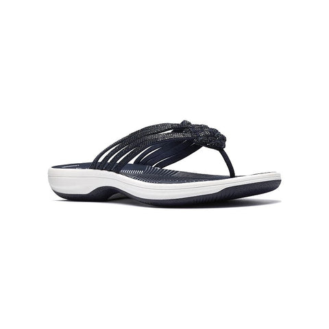Clarks women's Breeze Gem flip-flop sandal in navy