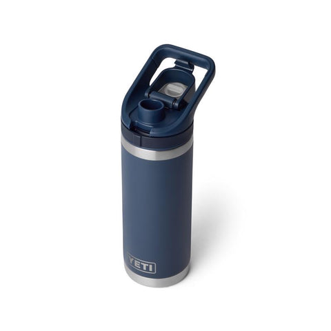 Yeti Rambler 18 oz Bottle with flip chug cap in navy