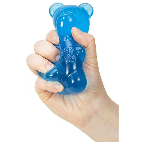 Blue NeeDoh Gummy Bear squeezed