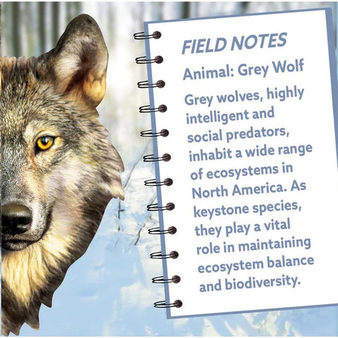 Wolf 100 Piece Shaped Jigsaw Puzzle 12468 descriptor