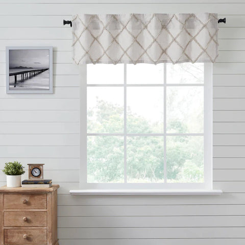 Frayed lattice valance