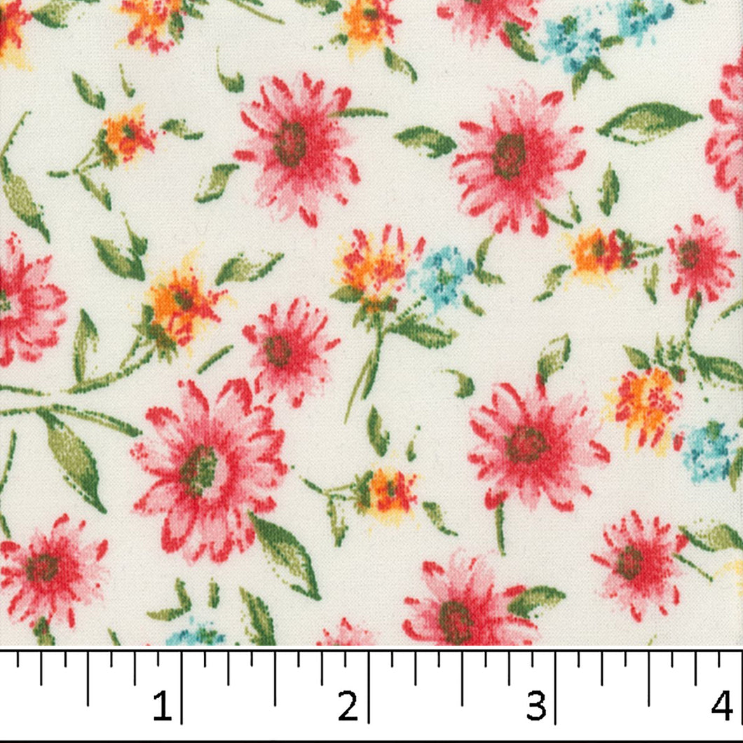 Double Brushed Floral Print Fabric S113