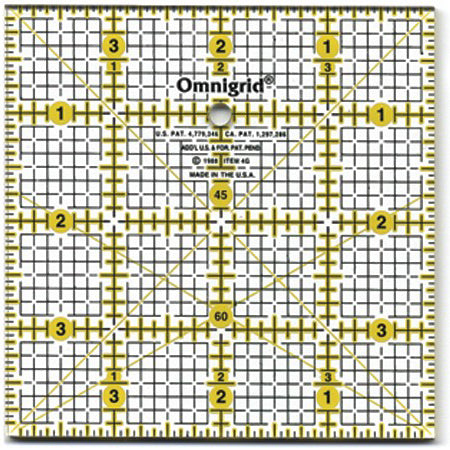 4-Inch Square Quilt Ruler OGD-4G