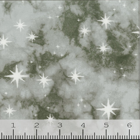 olive, DTY Brushed Star Print Fabric FA1610