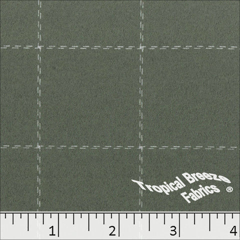 olive, Double Brushed Plaid Print Knit Fabric 572615