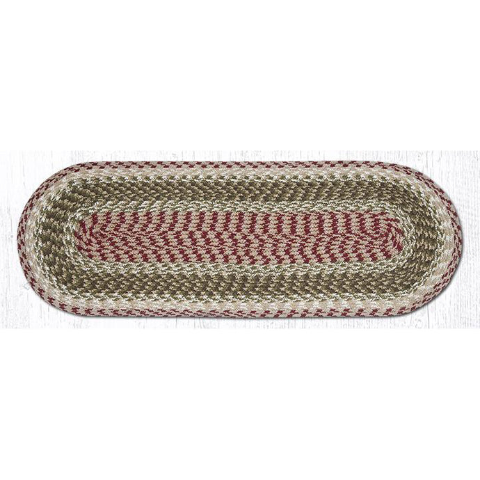 Olive burgundy table runner