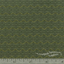 Olive dress fabric with gold thread