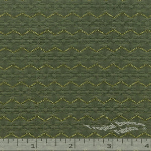 Olive dress fabric with gold thread