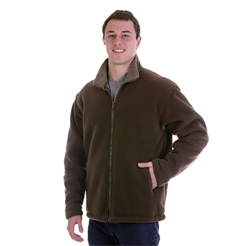 Olive Sherpa Lined Polar Fleece Jacket M1015