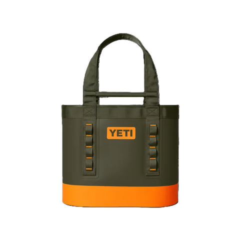 Yeti Camino 35 Carryall tote bag in olive & king crab orange