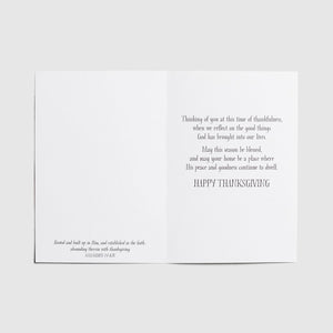 Inside of Thanksgiving card