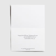 Inside of Thanksgiving card Blessings