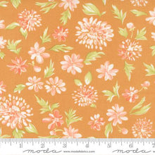 Cinnamon and Cream Collection Mums Floral Cotton Fabric orange