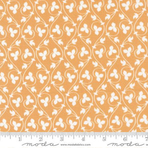 Cinammon and Cream Collection Acorn Vines Cotton Fabric orange