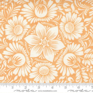 Nutmeg Collection Harvest Moon Floral Cotton Fabric orange