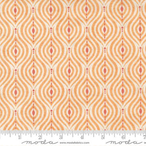 Nutmeg Collection Apple Core Geometric Cotton Fabric orange