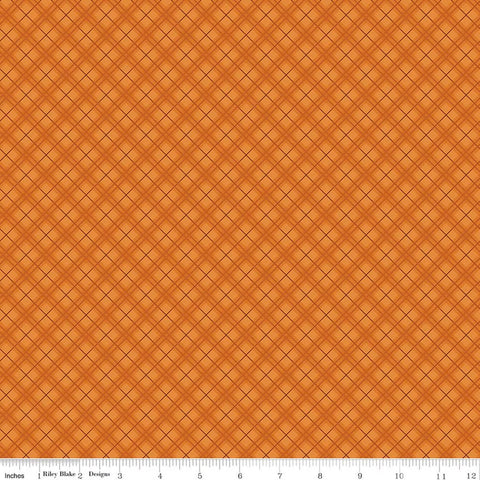 orange, Bountiful Collection Plaid Cotton Fabric C17863