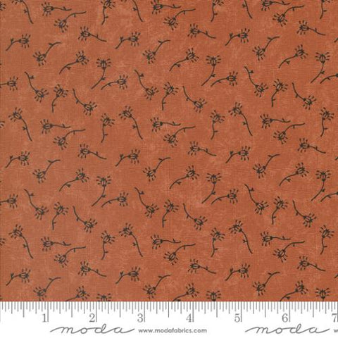 Daisy Lane Collection Dandelion Flower Cotton Fabric 9765 orange